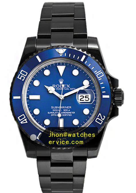 black and blue rolex submariner replica